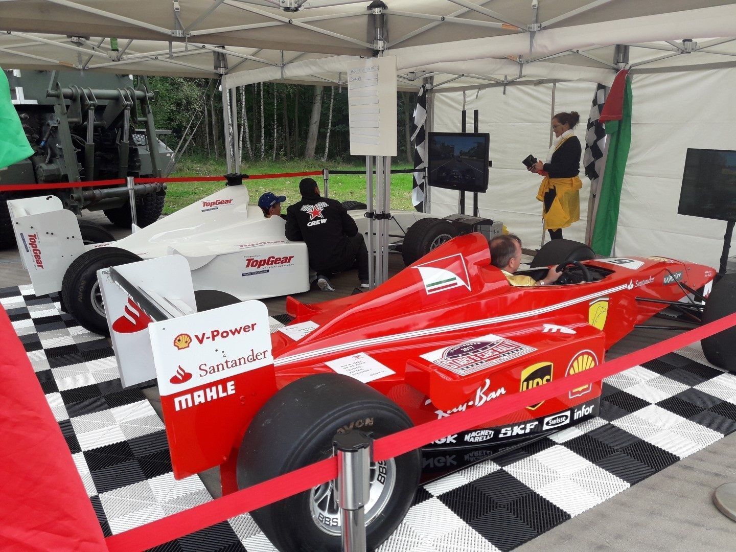 gekoppelde raceimulators f1