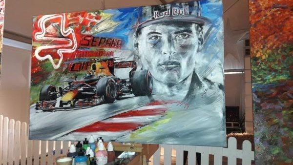 f1 schilder schilderij evenement