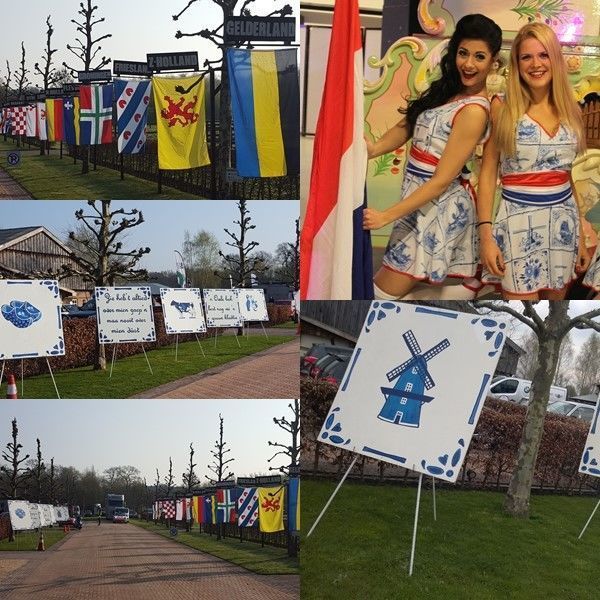 www.carsandstars.nl decoratieverhuur Provincievlaggen Delftsblauw Nederland Holland