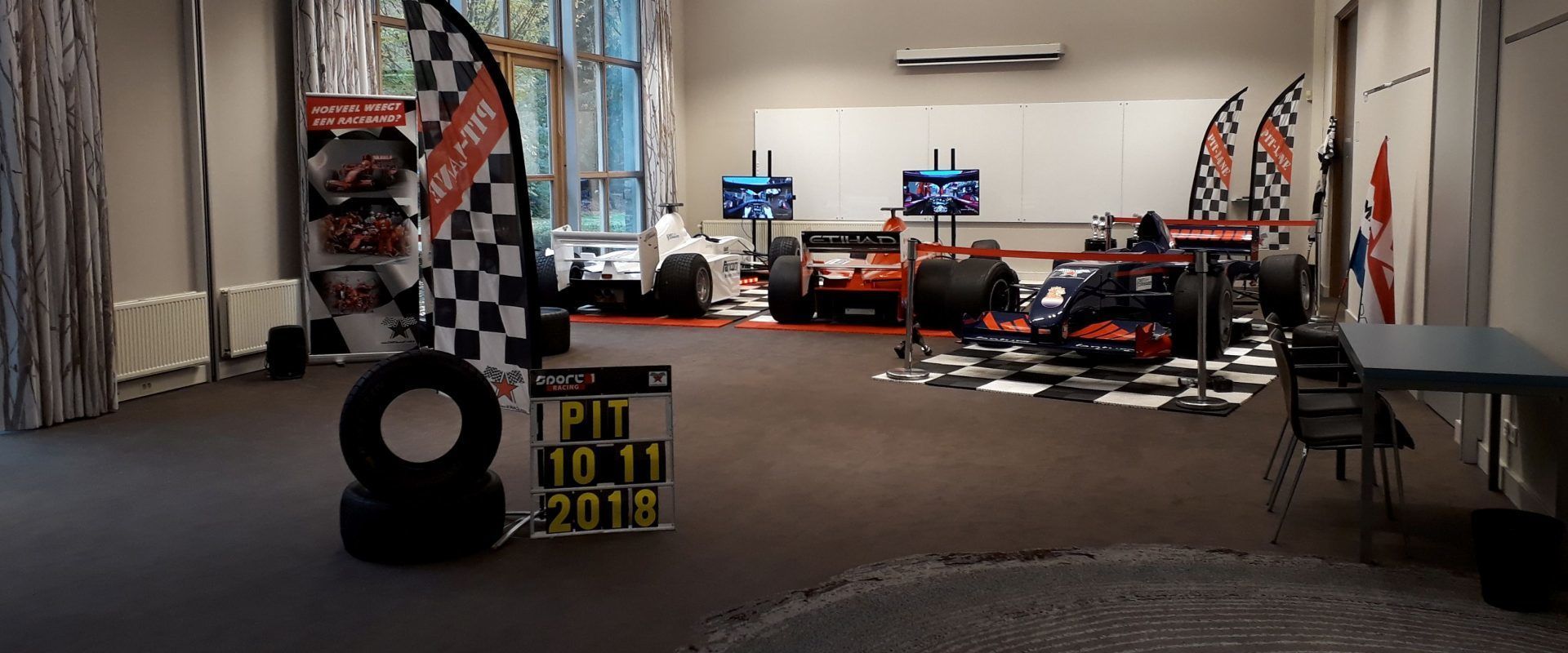 F1 Simulatie bandenwisselspel racing sim header